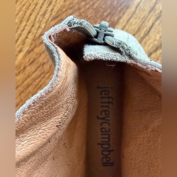 Jeffrey Campbell Grayish Suede Lace-Up Open-Toe Ankle Boots - Picture 2 of 5